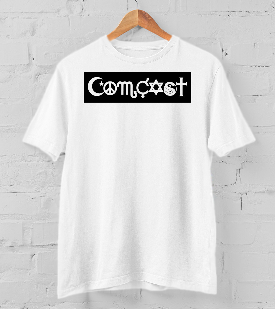 Comcast Peace Coexist Bumper Sticker T-Shirt