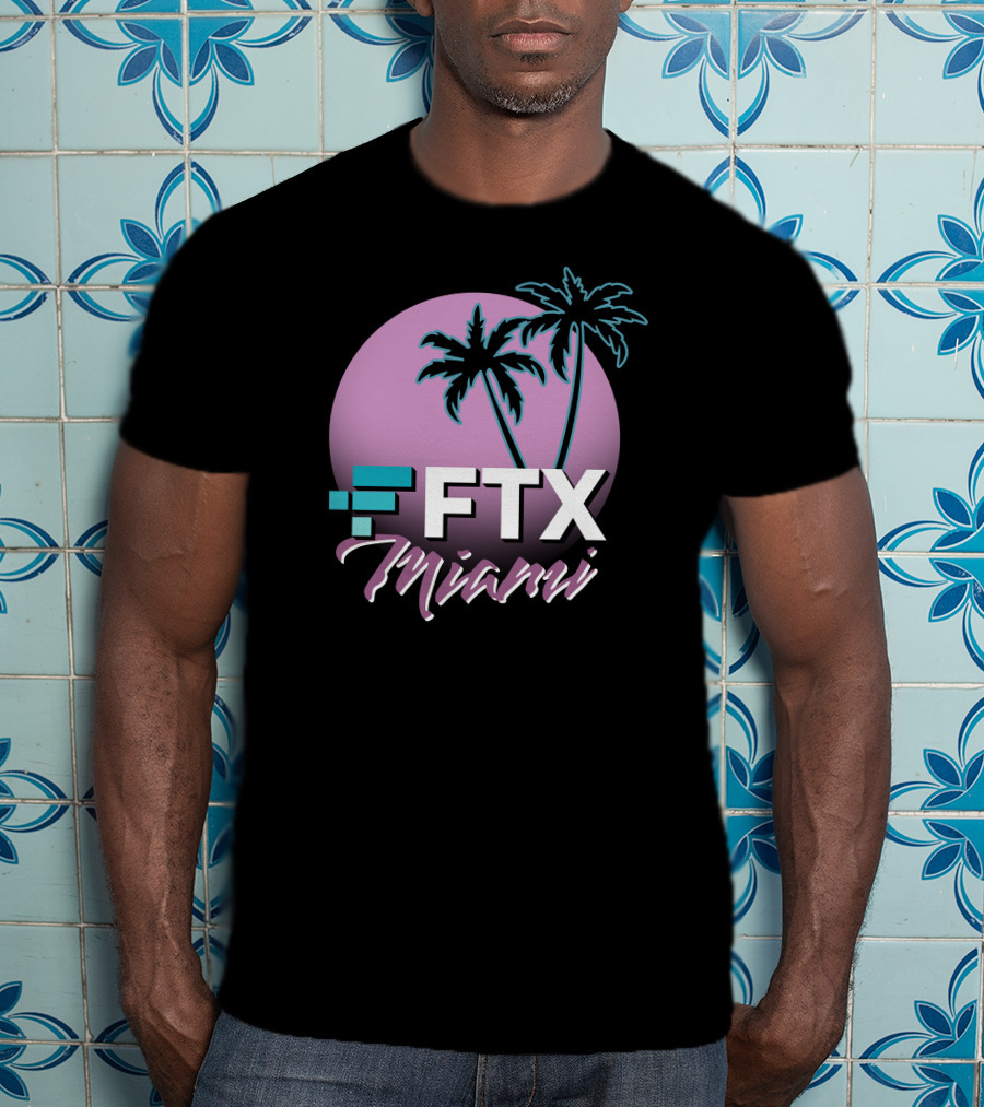 Dan Le Batard Show With Stugotz FTX Miami Palms Retro Sun T-Shirt