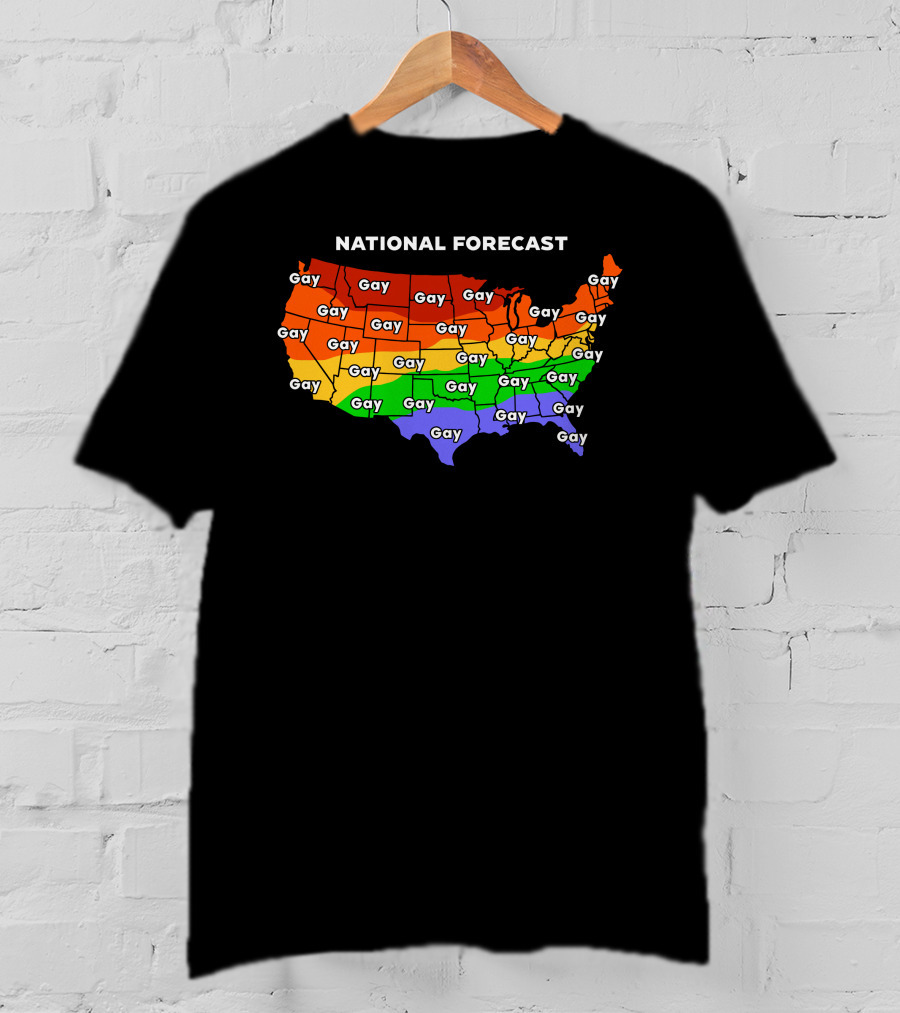National Forecast Gay Map Shirts That Go Hard T-Shirt