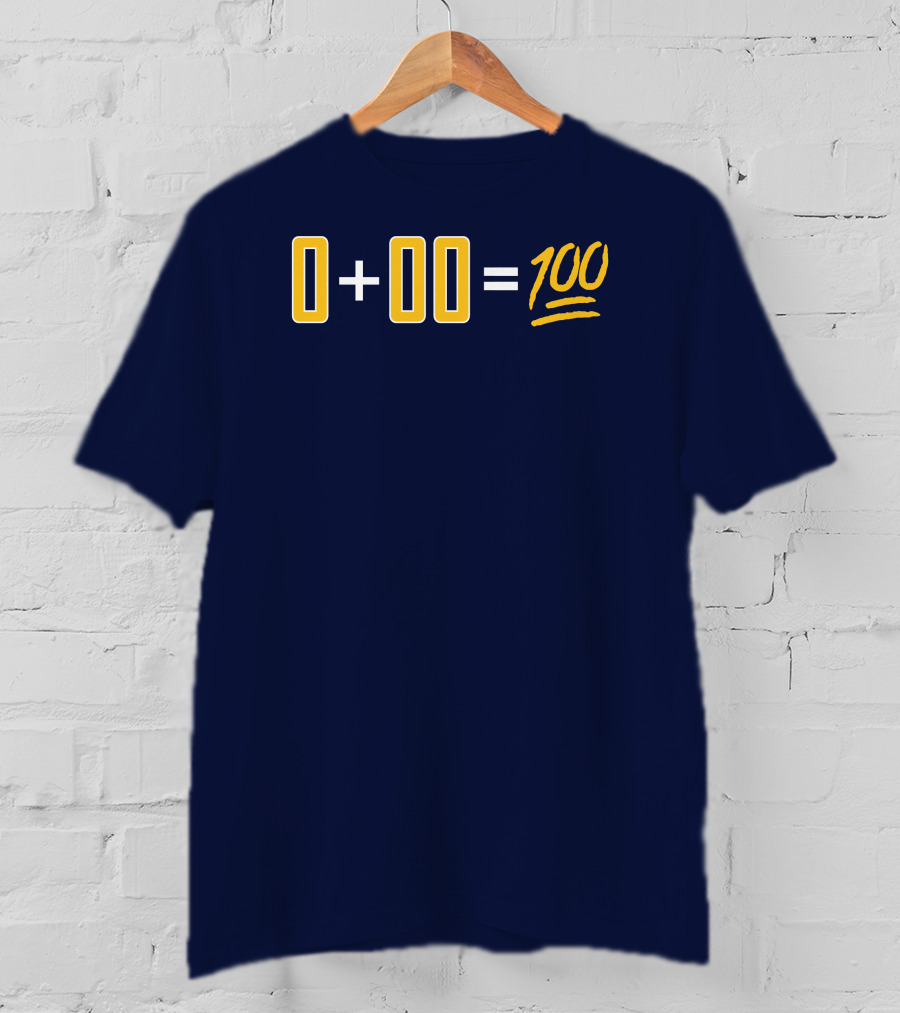 0+00=100 Obvious Equation With Emphasis T-Shirt