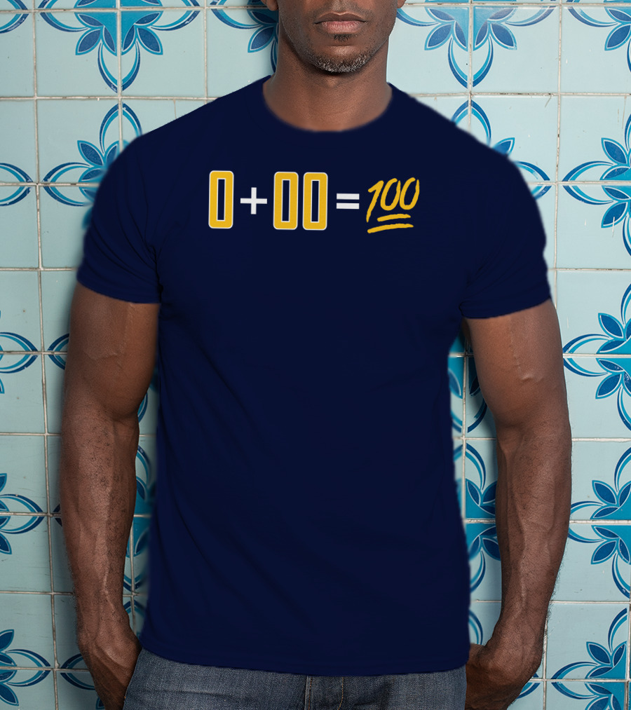 0+00=100 Obvious Equation With Emphasis T-Shirt