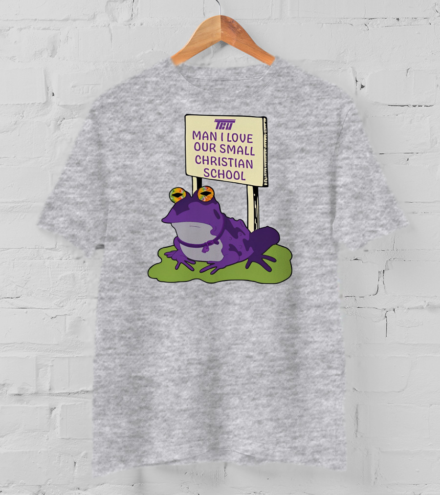 TCU Hypnotoad Man I Love Our Small Christian School Frog T-Shirt
