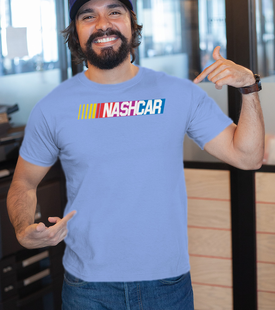 Wobovan Mitchell Nashcar Racing Strip T-Shirt