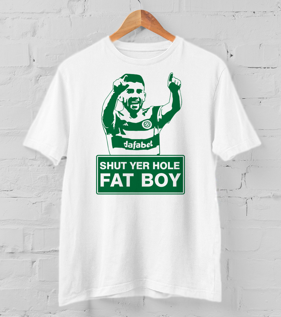 Greg Taylor Shut Yer Hole Fat Boy Celtic Football Dafabet T-Shirt