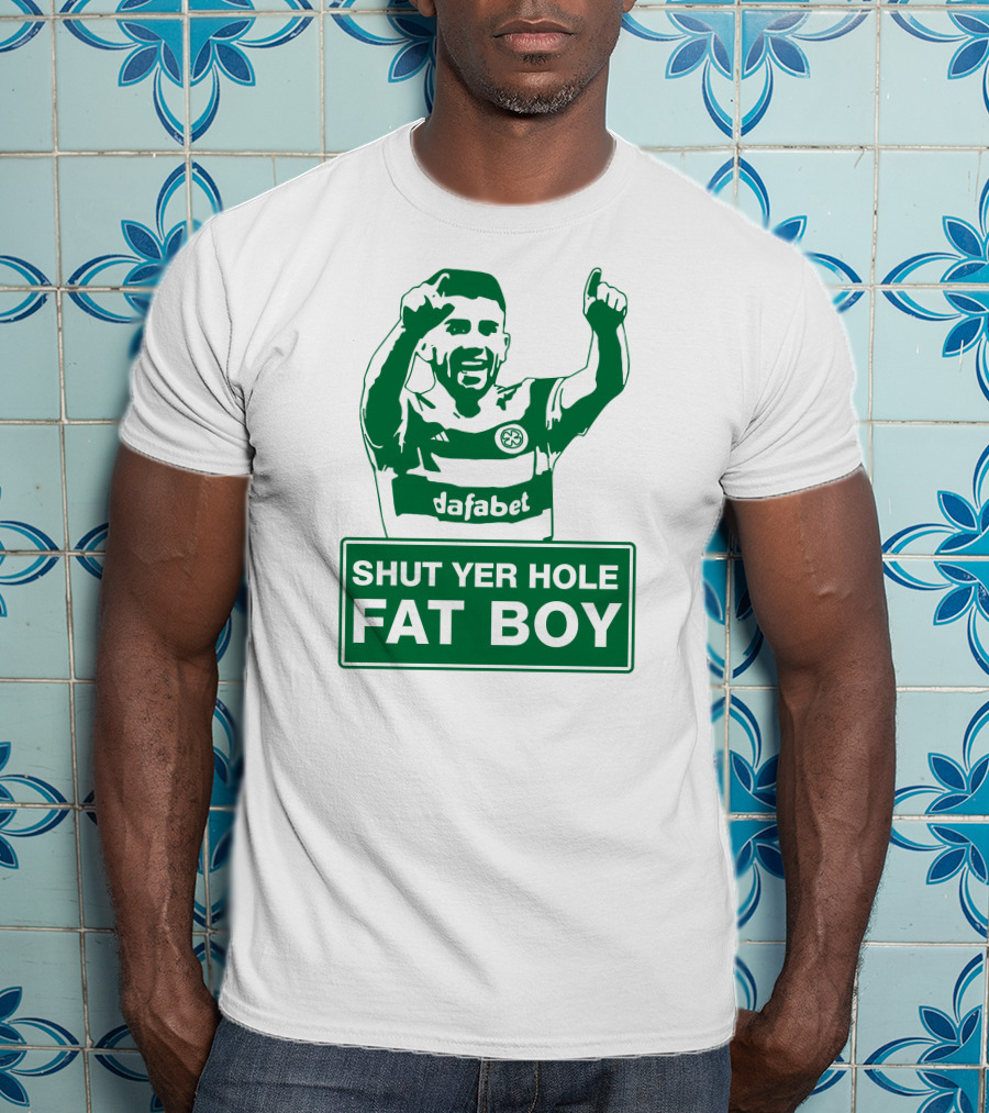 Greg Taylor Shut Yer Hole Fat Boy Celtic Football Dafabet T-Shirt