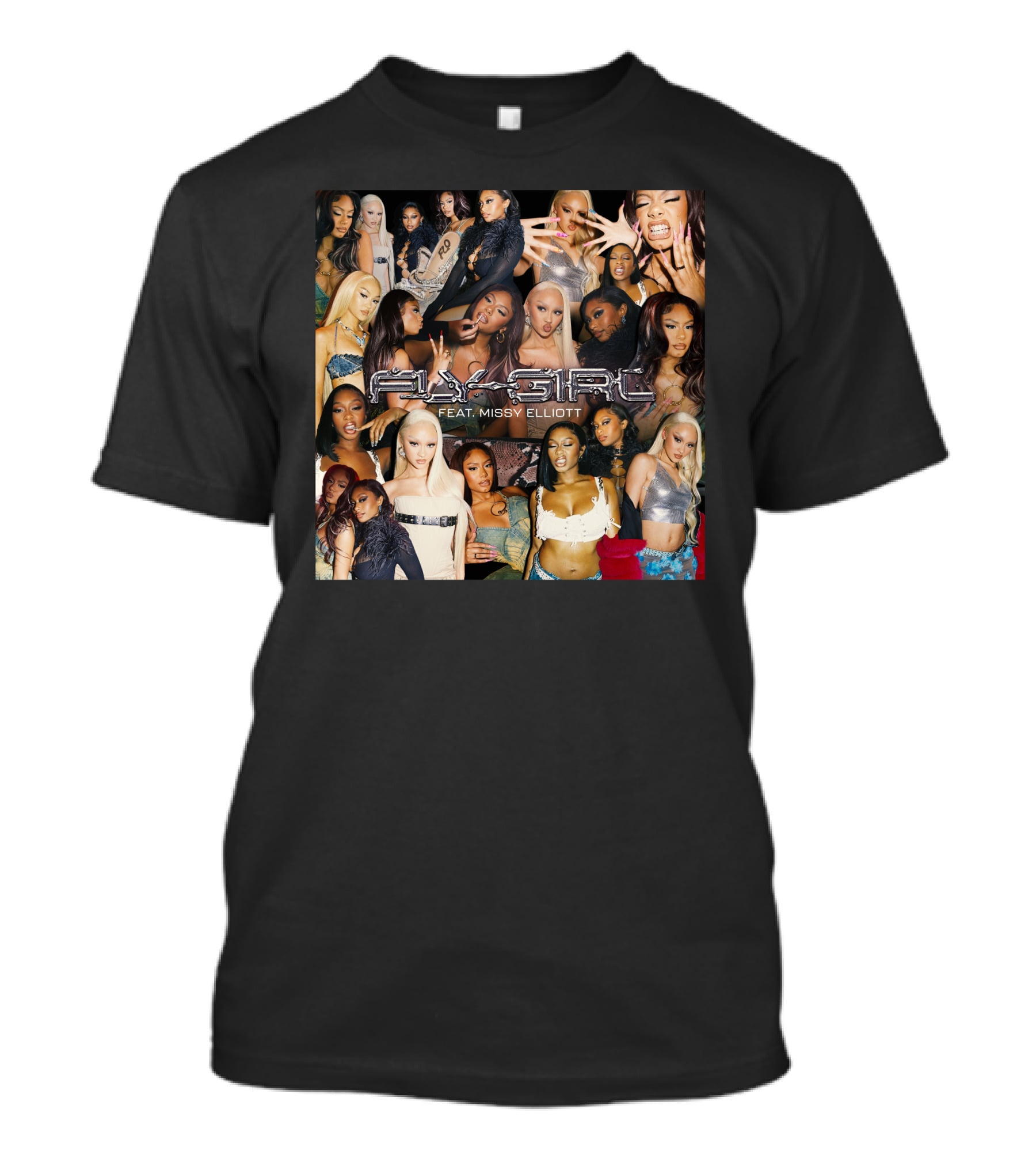 Fly Girl Collage Featuring Missy Elliott T-Shirt