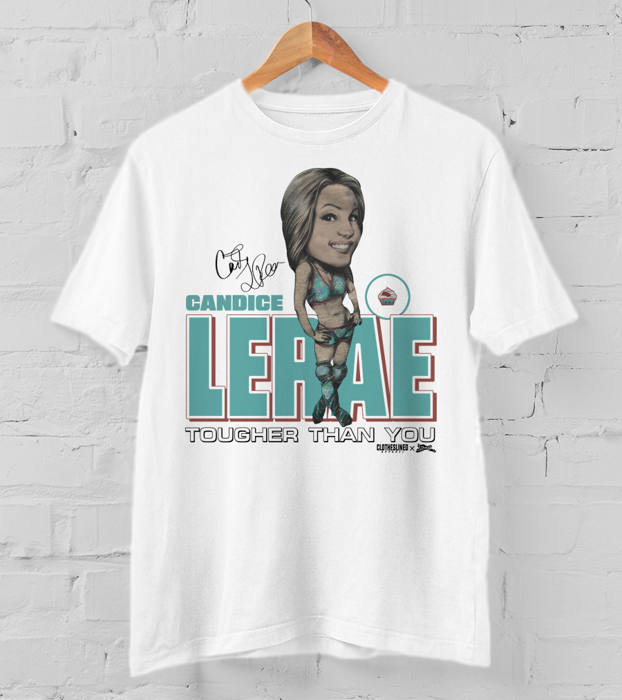 Candice Lerae Tougher Than You Clotheslined X Dynamite Kid Caricature T-Shirt