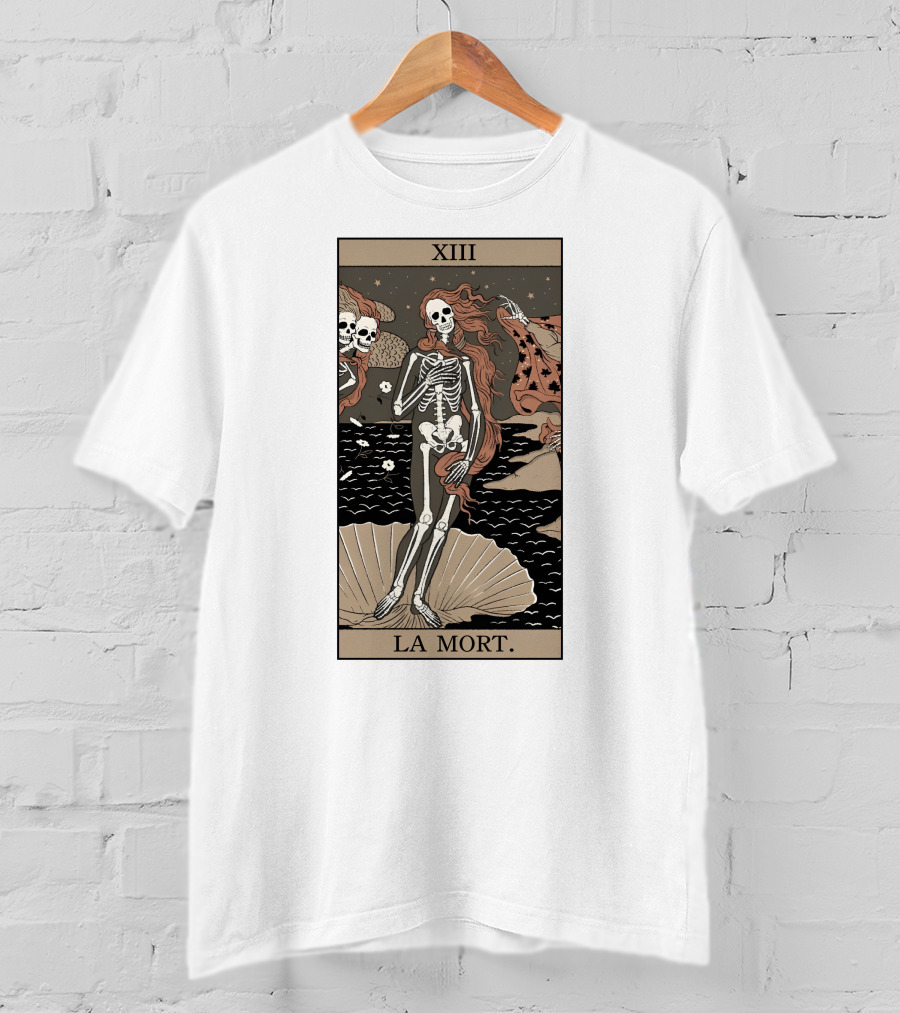 XIII La Mort Tarot Death Of Venus Skeleton T-Shirt