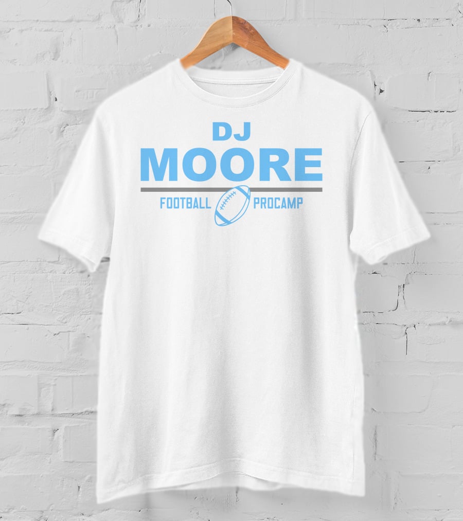 DJ Moore Football Procamp Official Event Logo With Football T-Shirt