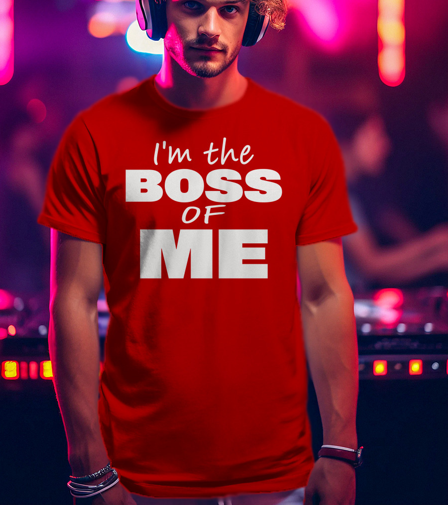 Texas Paul Schroder I'M The Boss Of Me Bold Red T-Shirt