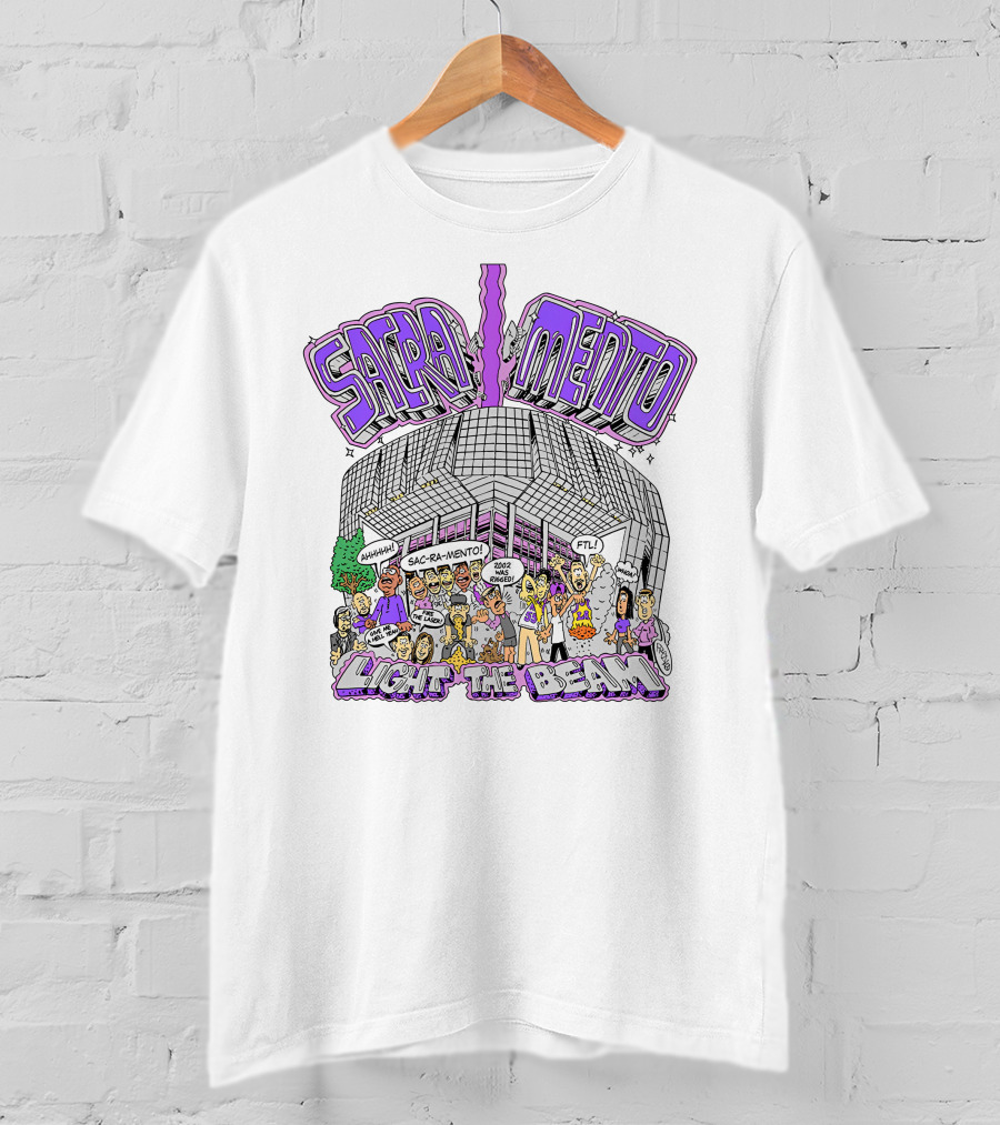 SACRA MENTO Light The Beam Midtownsac Crowd Excitement Energetic Atmosphere T-Shirt