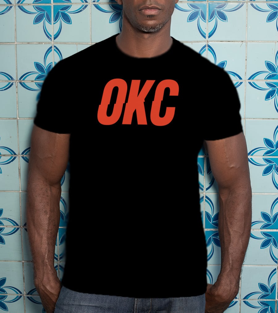 Mark Daigneault OKC Bold Orange Lettering T-Shirt