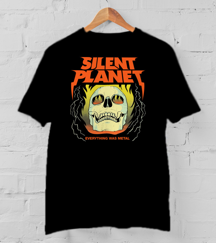 Silent Planet Everything Was Metal Skull Fire T-Shirt