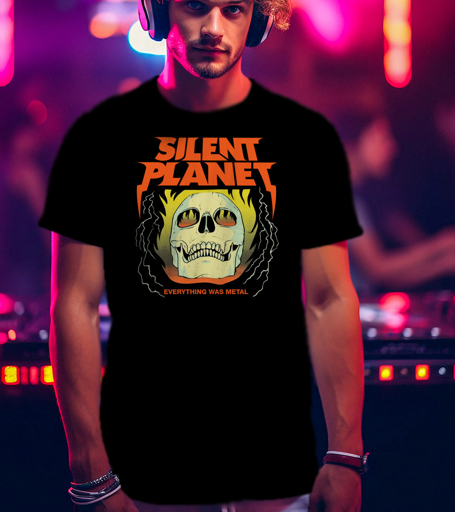 Silent Planet Everything Was Metal Skull Fire T-Shirt
