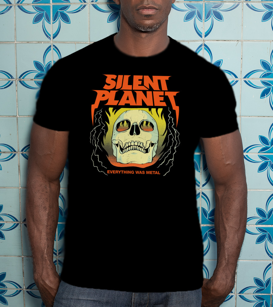 Silent Planet Everything Was Metal Skull Fire T-Shirt