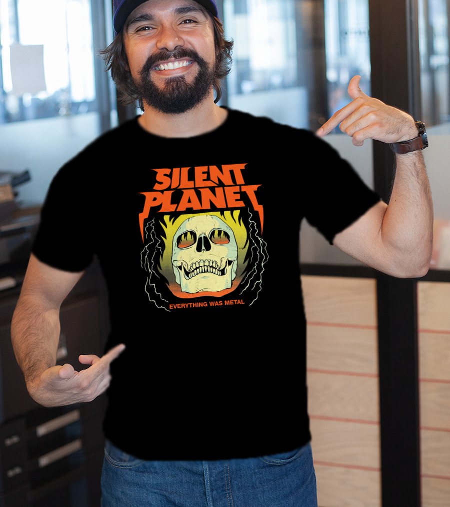Silent Planet Everything Was Metal Skull Fire T-Shirt