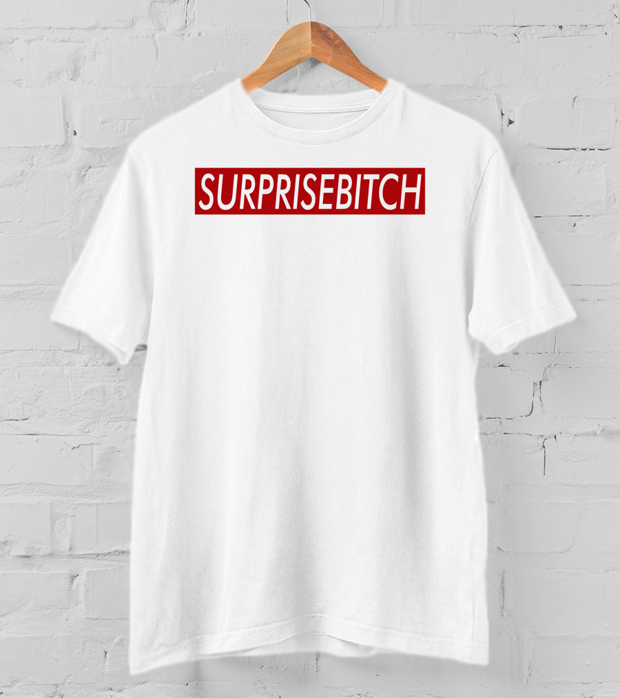 SURPRISEBITCH Bold Statement Red Block Lettering T-Shirt