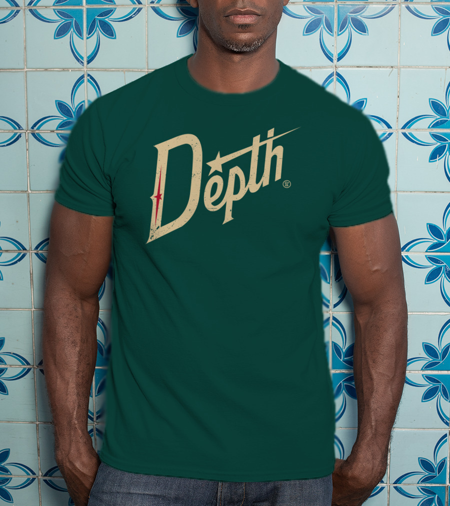 Depth Parody Vintage Style Text With Star Accent T-Shirt