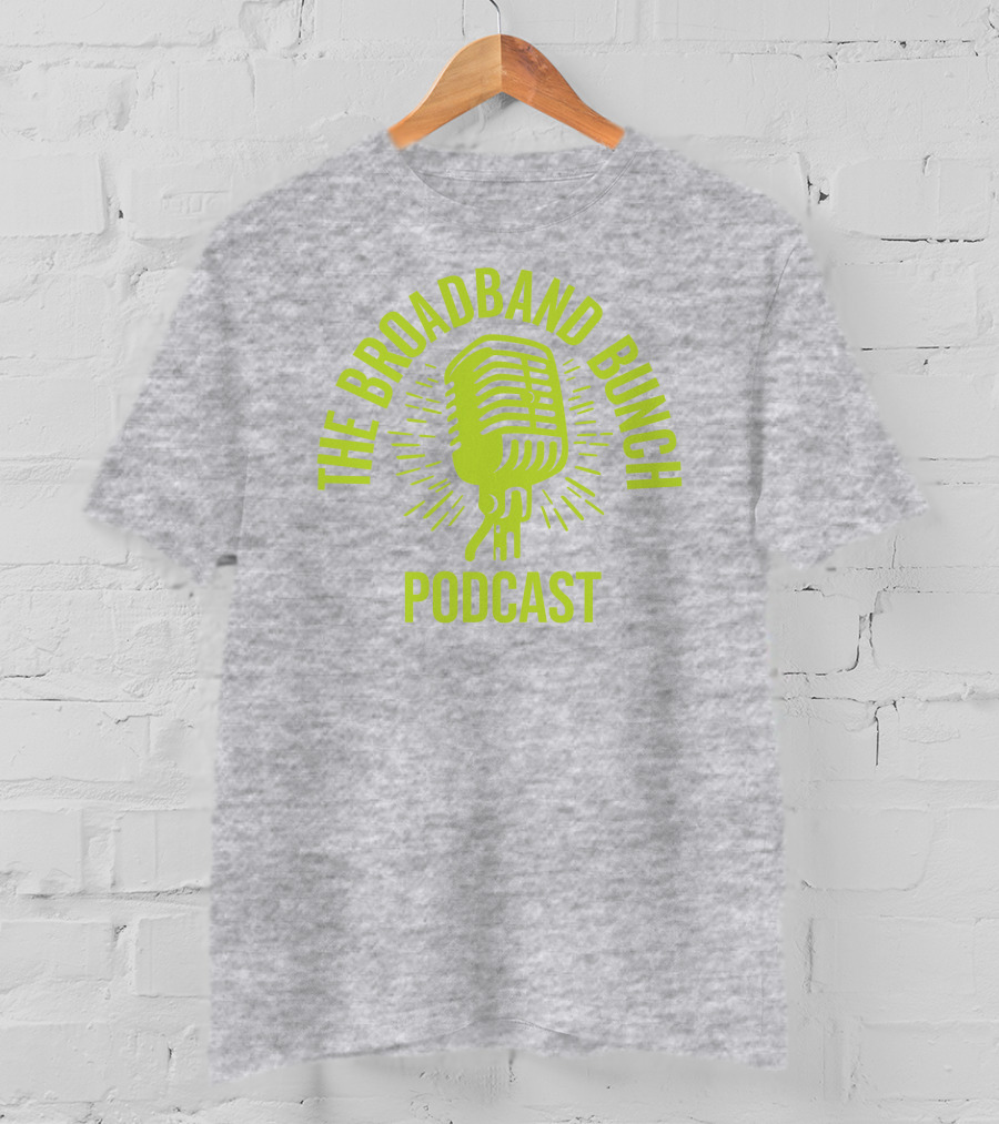 The Broadband Bunch Podcast Microphone T-Shirt