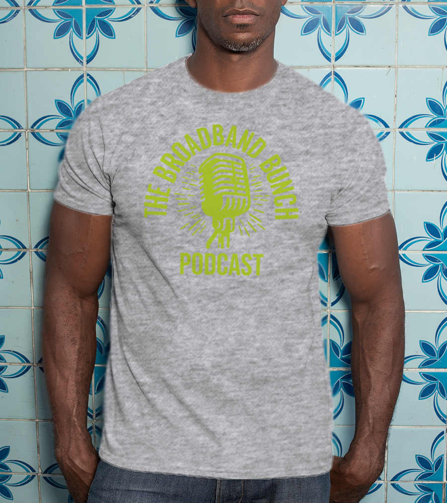 The Broadband Bunch Podcast Microphone T-Shirt