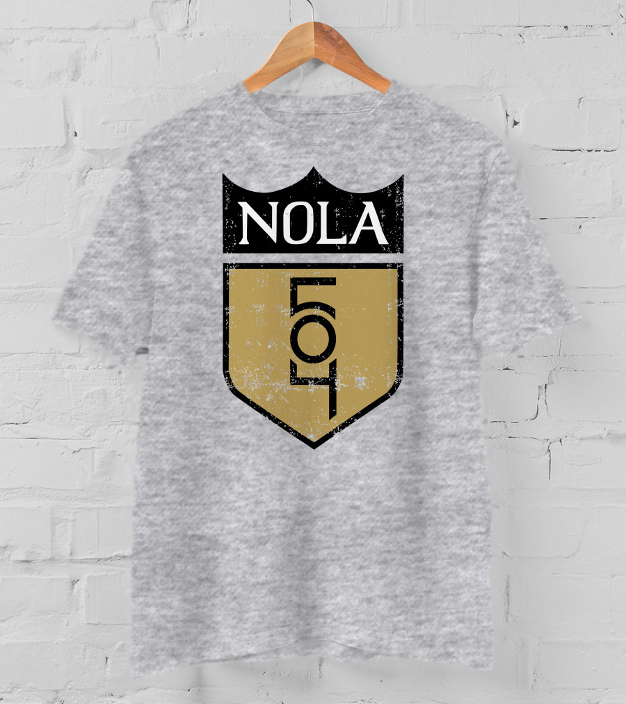 NOLA 504 Shield Badge Emblem T-Shirt