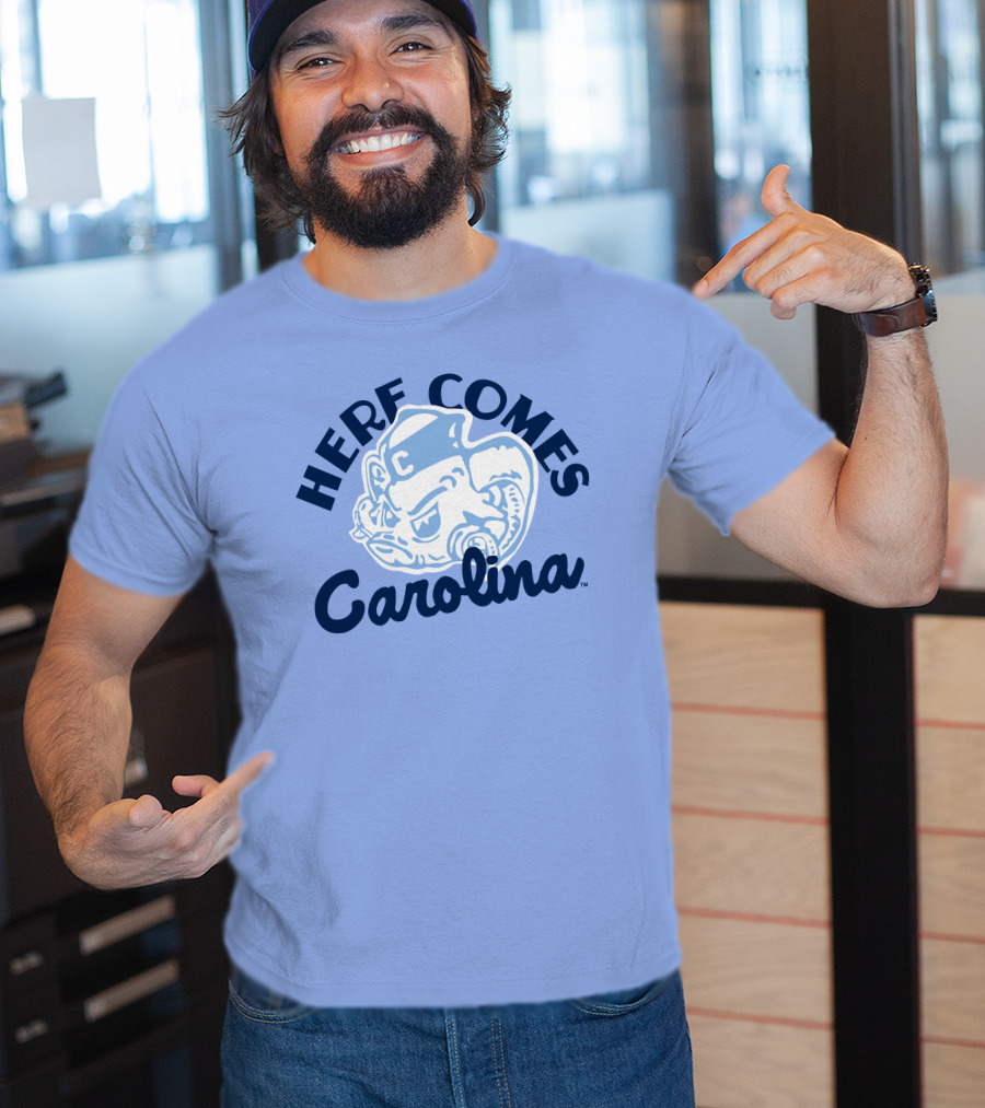 Here Comes Carolina Barstool Bench Mob T-Shirt