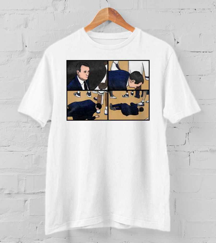 Dave Portnoy On-Court Collapse Comic Panel T-Shirt