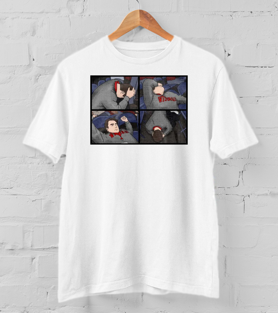Wisconsin Fan Meltdown Comic Strip T-Shirt