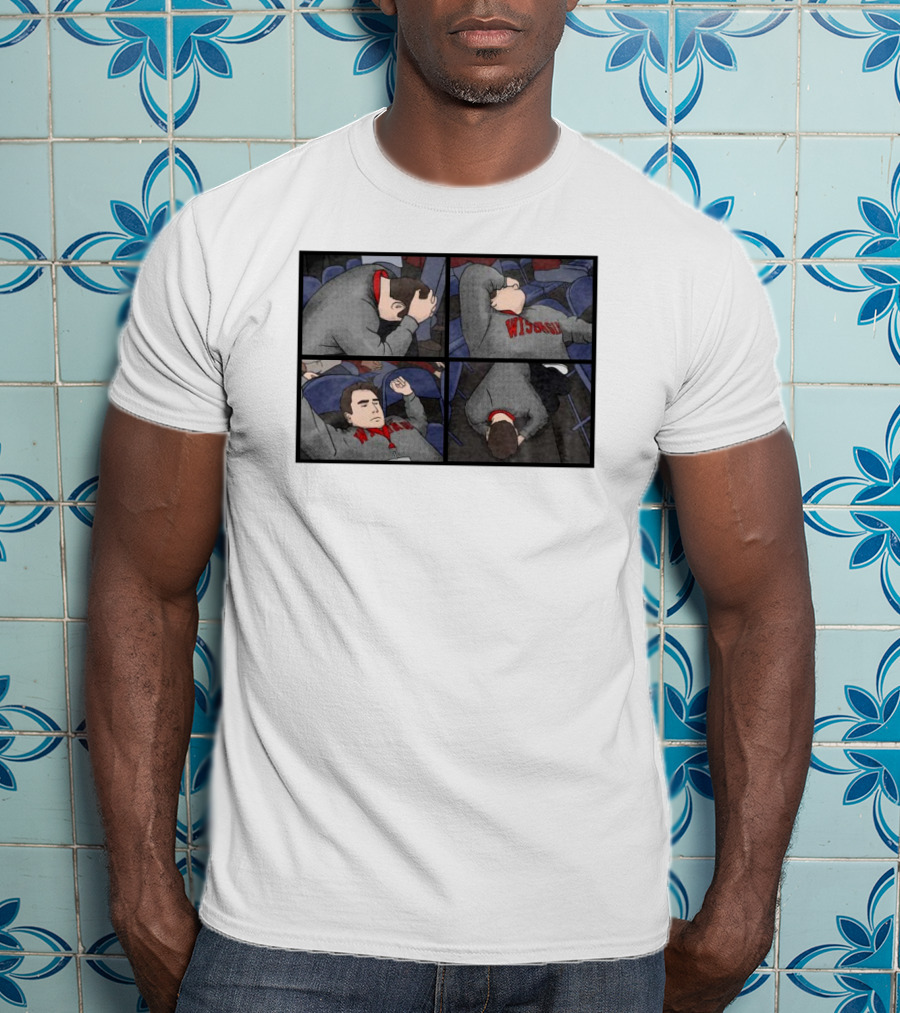 Wisconsin Fan Meltdown Comic Strip T-Shirt