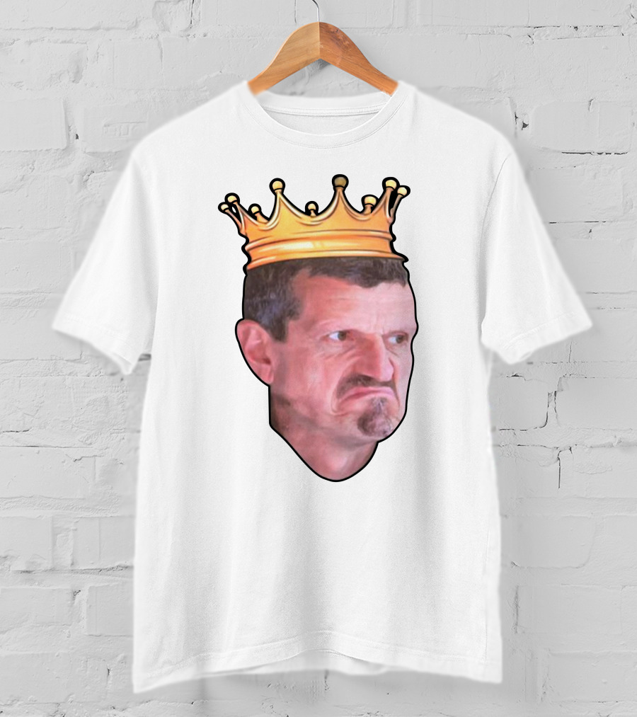 Haas F1 Team Bahrain GP Guenther Steiner King Crown T-Shirt