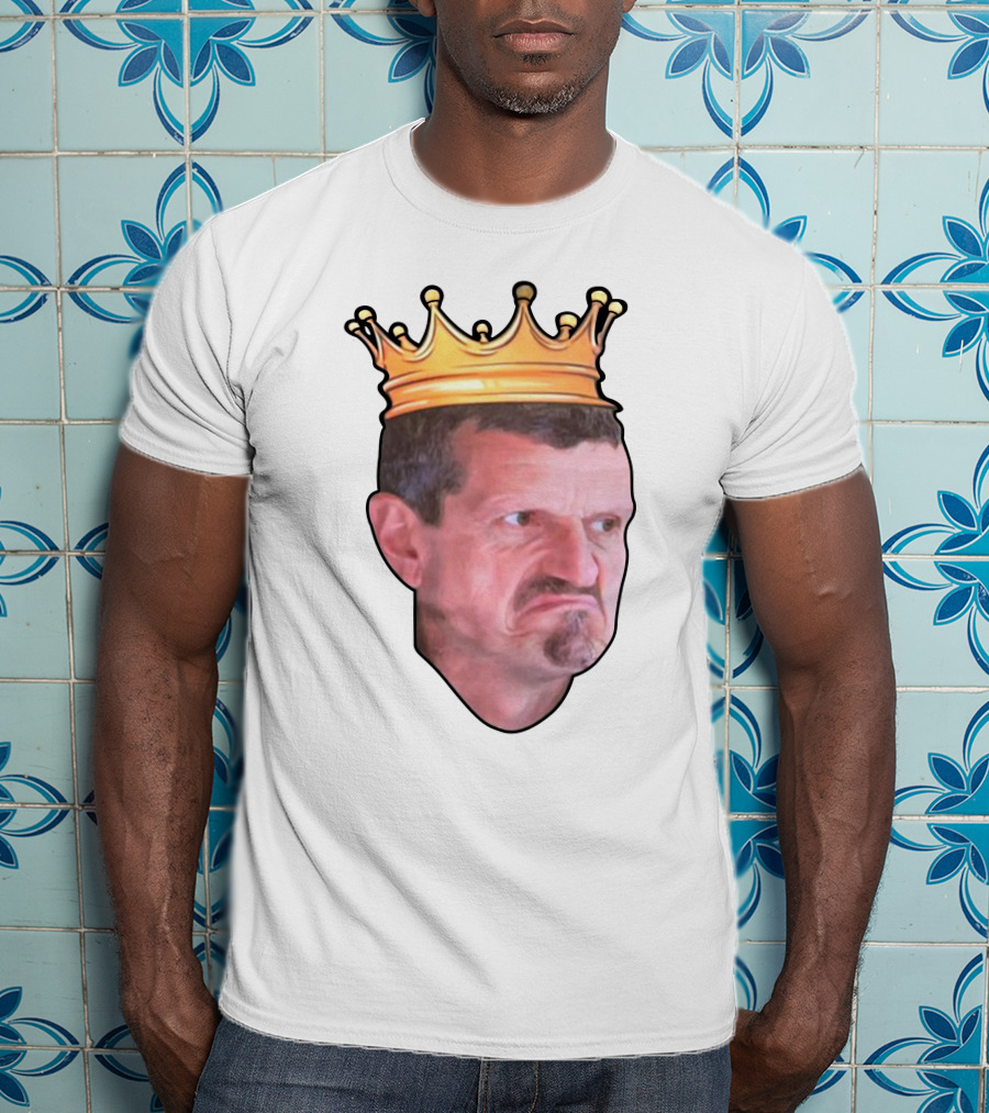 Haas F1 Team Bahrain GP Guenther Steiner King Crown T-Shirt