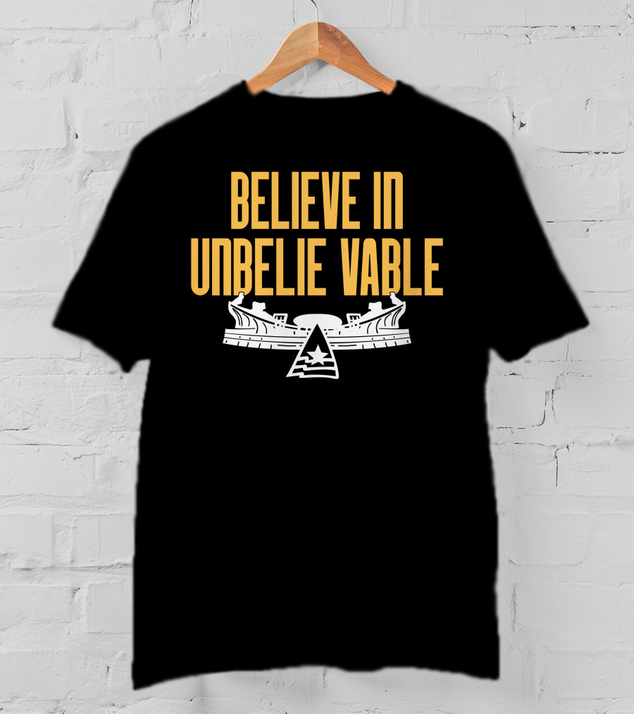 BELIEVE IN UNBELIE VABLE Ship Star Emblem T-Shirt
