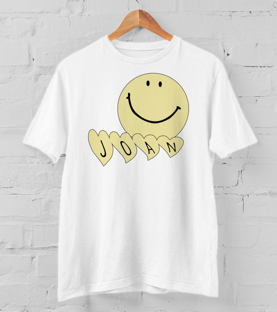 Songsbyjoan Happyhead Joan Smiley Face Heart Letters T-Shirt