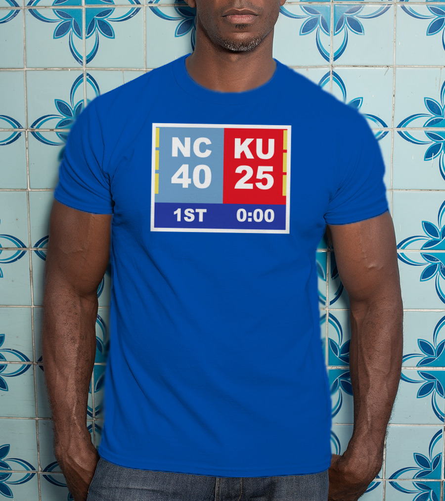 NC 40 KU 25 Scoreboard 1st Half 0:00 Classic Ks Comeback T-Shirt