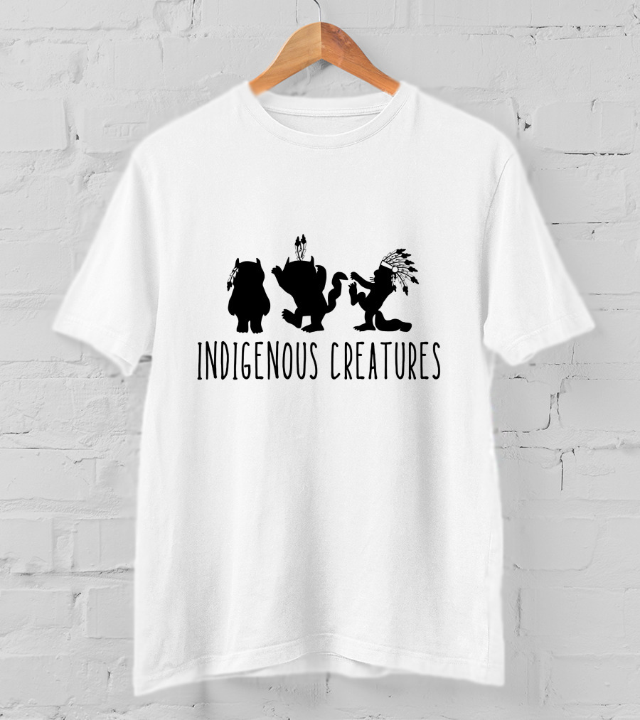 Indigenous Creatures Silhouette Trio With Arrows And Feathers T-Shirt