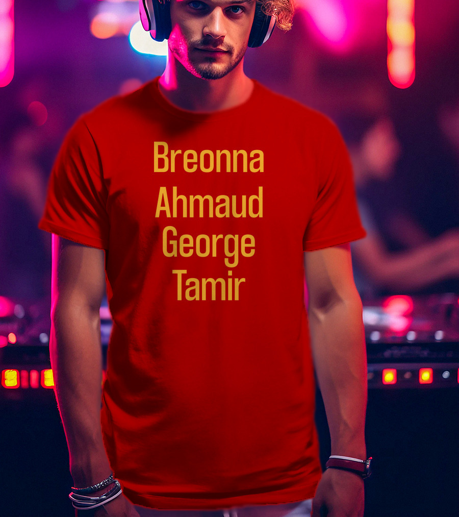 Breonna Ahmaud George Tamir Red Background T-Shirt