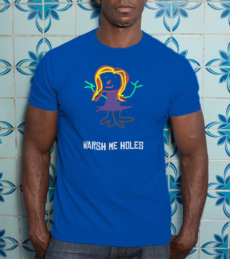 Deirdre Warsh Me Holes Colorful Stick Figure T-Shirt