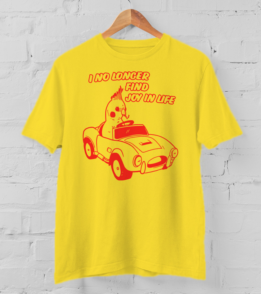 I No Longer Find Joy In Life With Driving Bird In Car T-Shirt