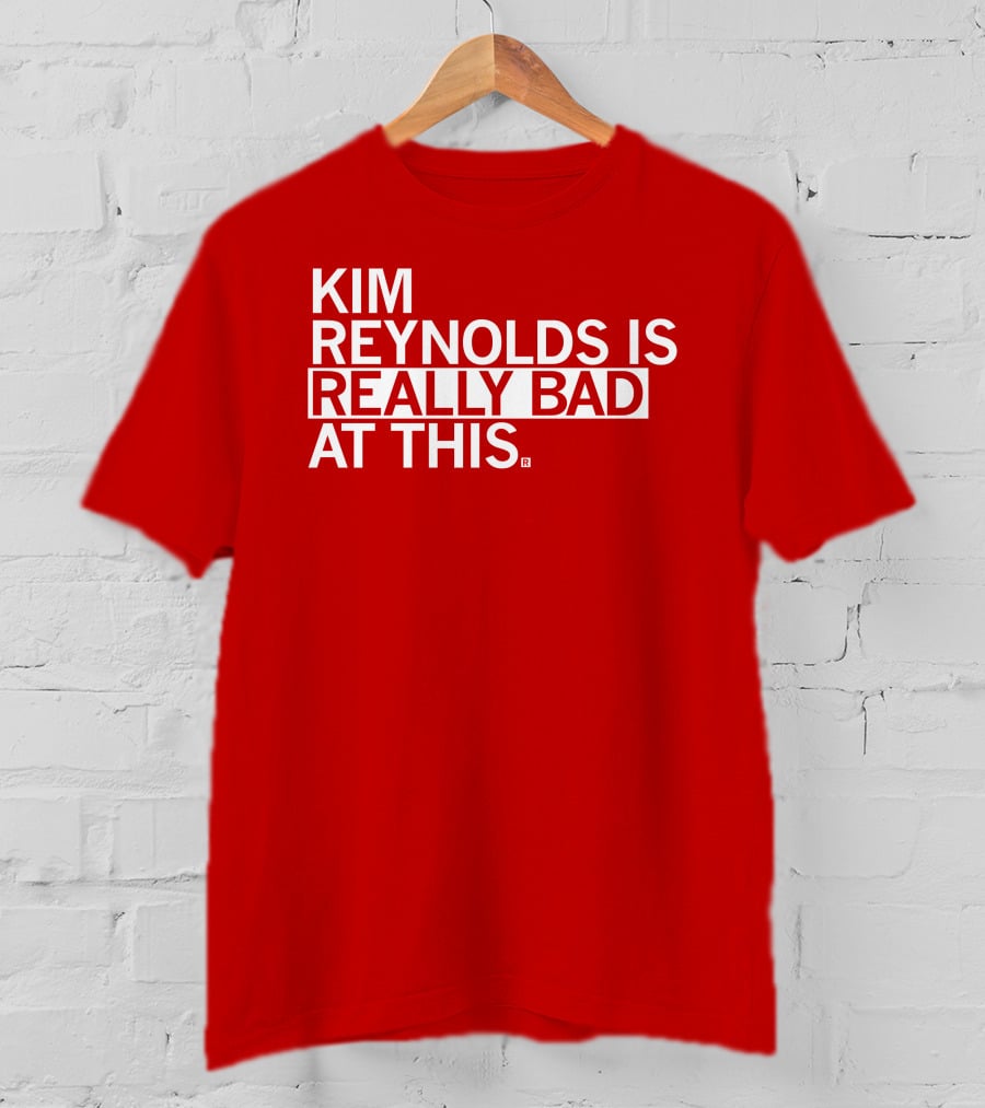 Kim Reynolds Is Really Bad At This T-Shirt