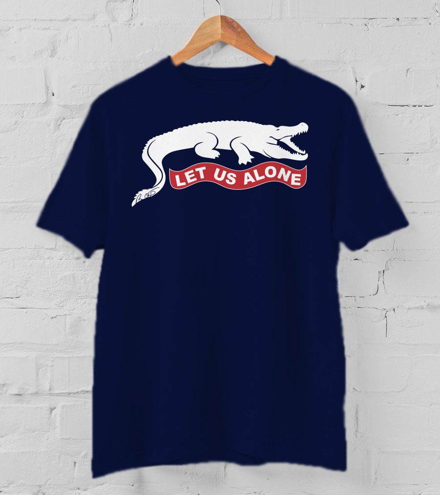 Gov Ron Desantis Gator Let Us Alone Alligator Emblem T-Shirt