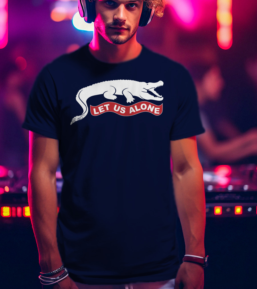 Gov Ron Desantis Gator Let Us Alone Alligator Emblem T-Shirt