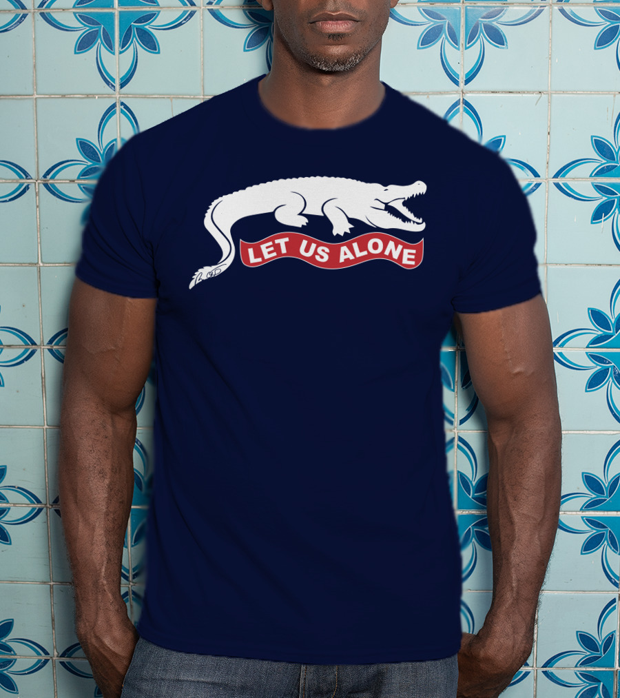 Gov Ron Desantis Gator Let Us Alone Alligator Emblem T-Shirt