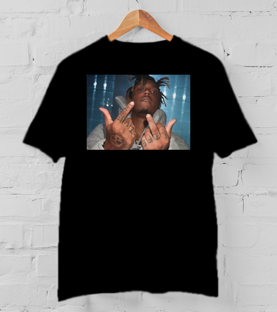Travisworlddd Juice Wrld Middle Finger Tattoo T-Shirt