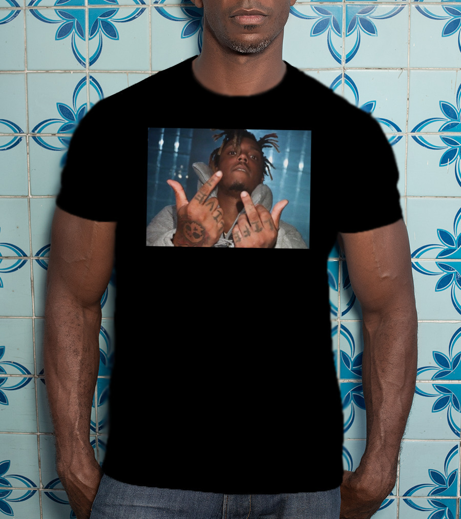 Travisworlddd Juice Wrld Middle Finger Tattoo T-Shirt