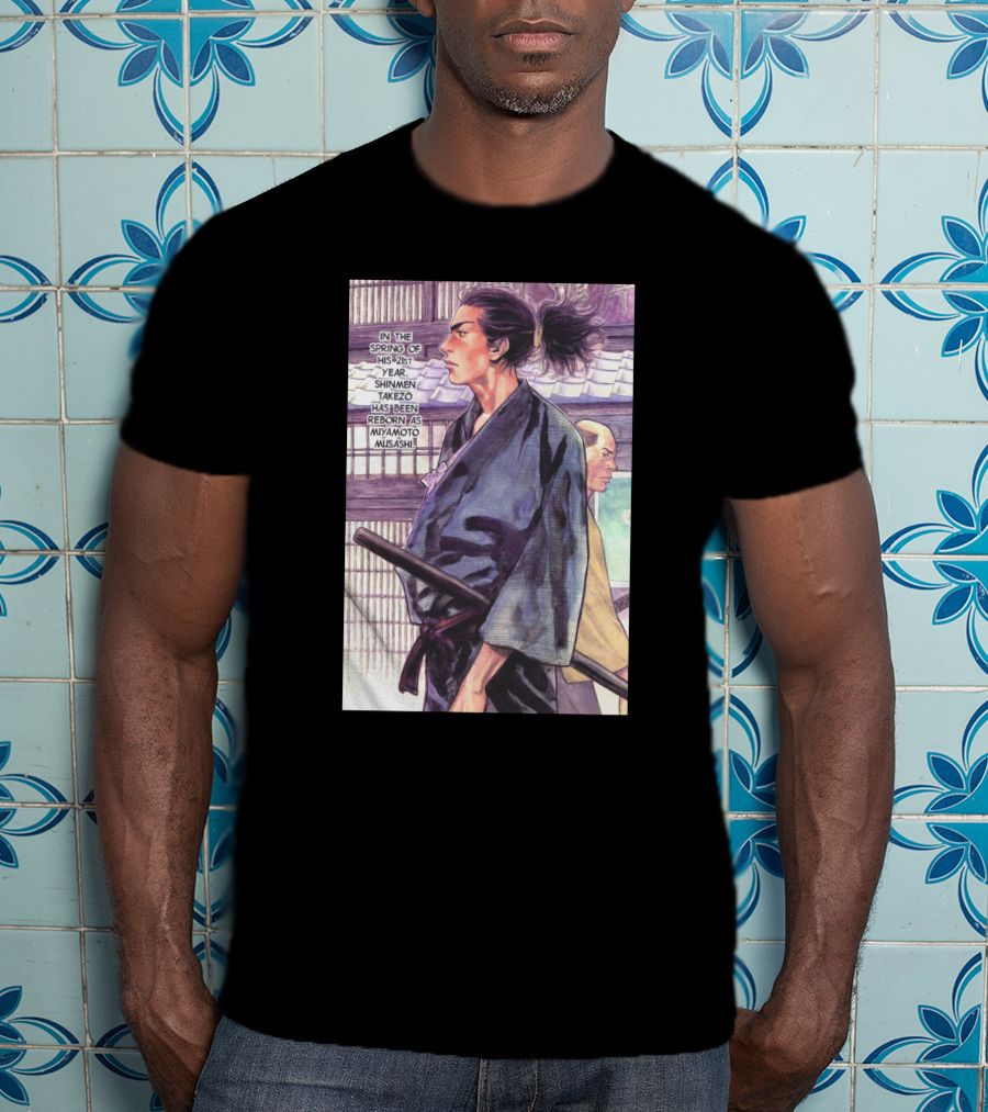 Miyamoto Musashi Rebirth Shimmen Takezo Manga Scene T-Shirt