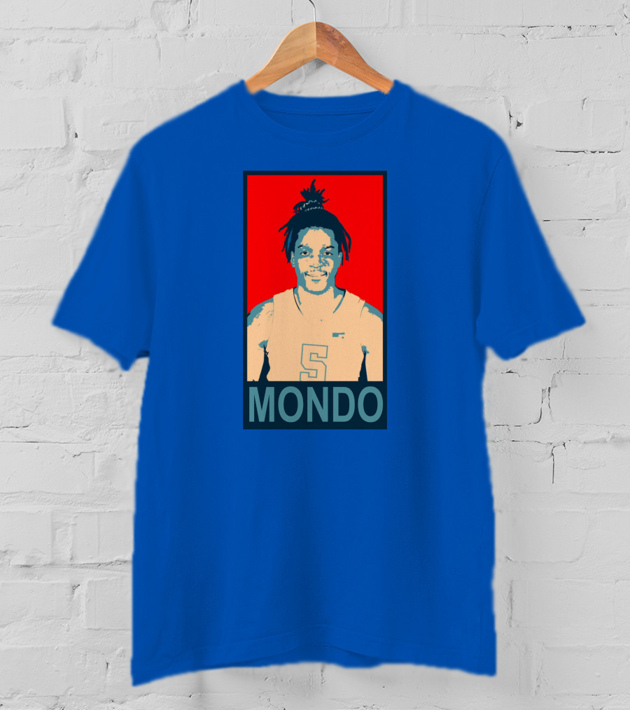 Armando Bacot Mondo Number 5 Red And Blue T-Shirt