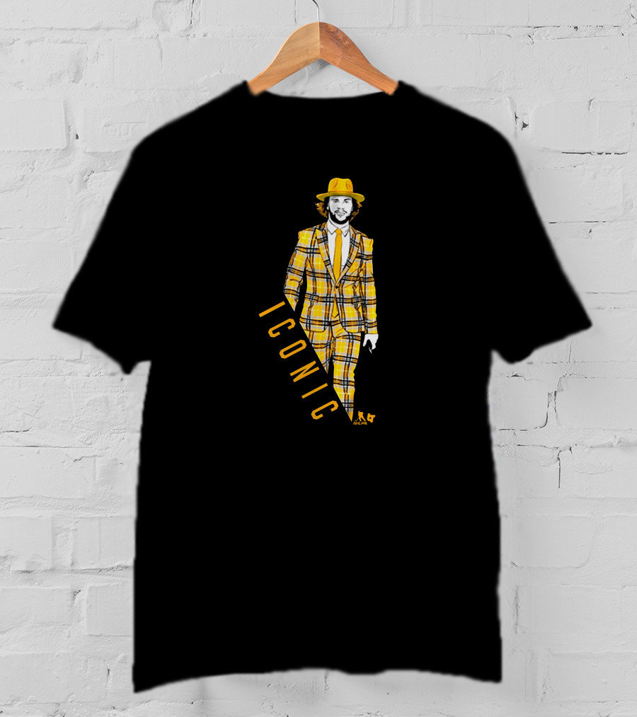 David Pastrnak Iconic Yellow Plaid Suit T-Shirt