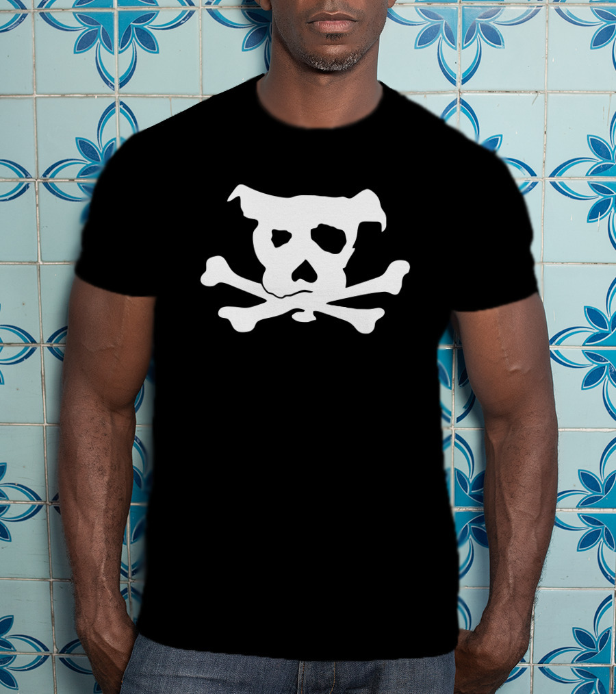 Pirate Dog Skull And Crossbones T-Shirt