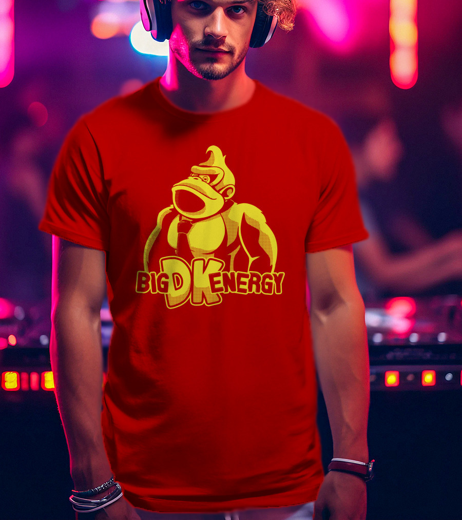 Punch Store Big DK Energy Gorilla Retro Gaming Inspired T-Shirt