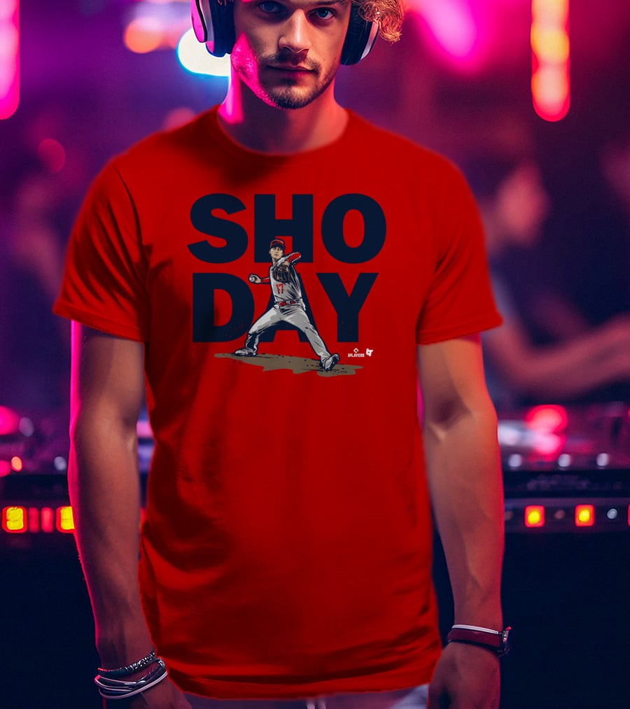SHO DAY MLB Players Pitching Number 17 T-Shirt